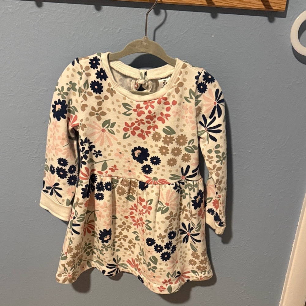 Carter's Fleece Floral Casual Dress - Multicolor
